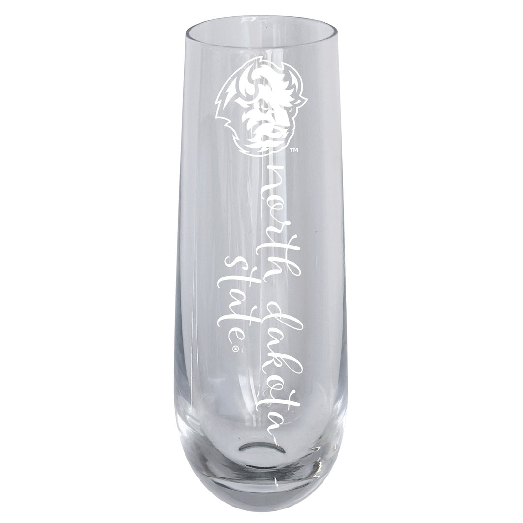 North Dakota State Bison 10oz Engraved Champagne Flute Officially Licensed Collegiate Product Image 1