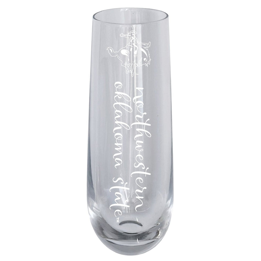 Northwestern Oklahoma State University 10oz Engraved Champagne Flute Officially Licensed Collegiate Product Image 1