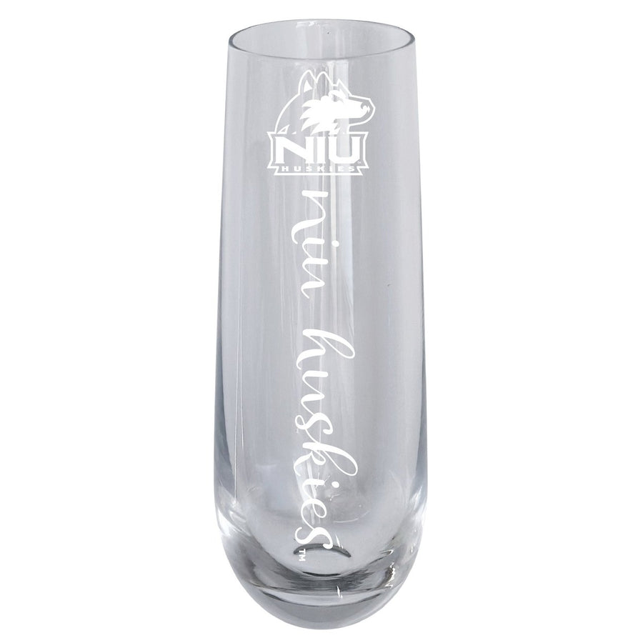 Northern Illinois Huskies 10oz Engraved Champagne Flute Officially Licensed Collegiate Product Image 1