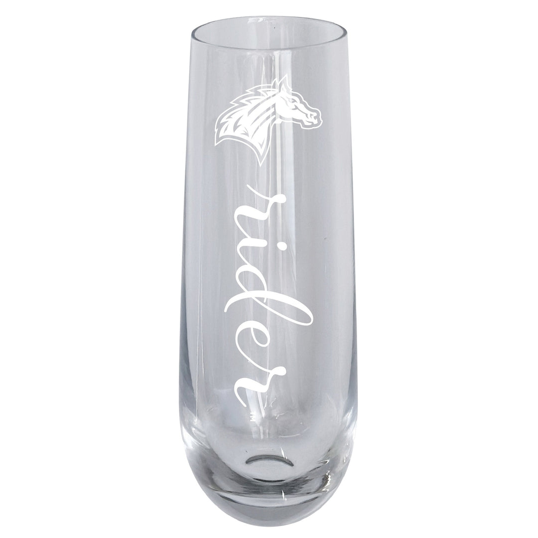 Rider University Broncs 10oz Engraved Champagne Flute Officially Licensed Collegiate Product Image 1