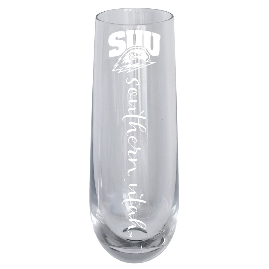 Southern Utah University 10oz Engraved Champagne Flute Officially Licensed Collegiate Product Image 1