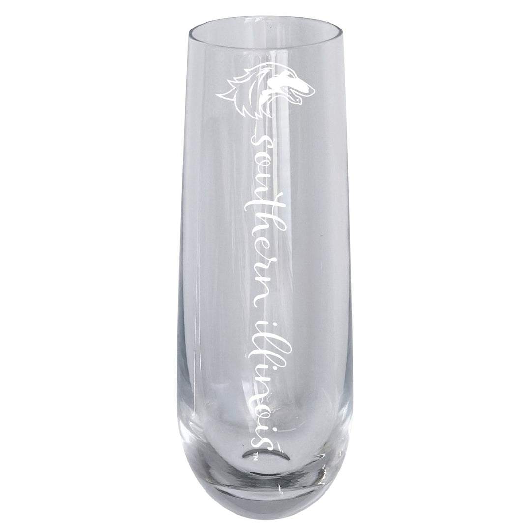 Southern Illinois Salukis 10oz Engraved Champagne Flute Officially Licensed Collegiate Product Image 1