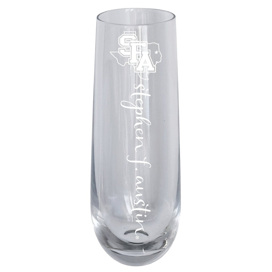 Stephen F. Austin State University 10oz Engraved Champagne Flute Officially Licensed Collegiate Product Image 1