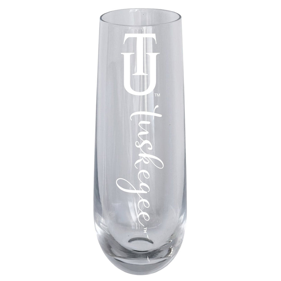 Tuskegee University 10oz Engraved Champagne Flute Officially Licensed Collegiate Product Image 1