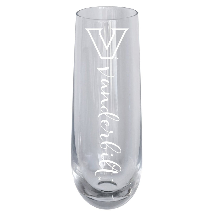 Vanderbilt University 10oz Engraved Champagne Flute Officially Licensed Collegiate Product Image 1