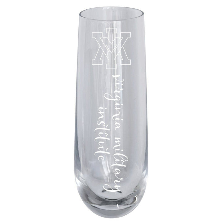 VMI Keydets 10oz Engraved Champagne Flute Officially Licensed Collegiate Product Image 1