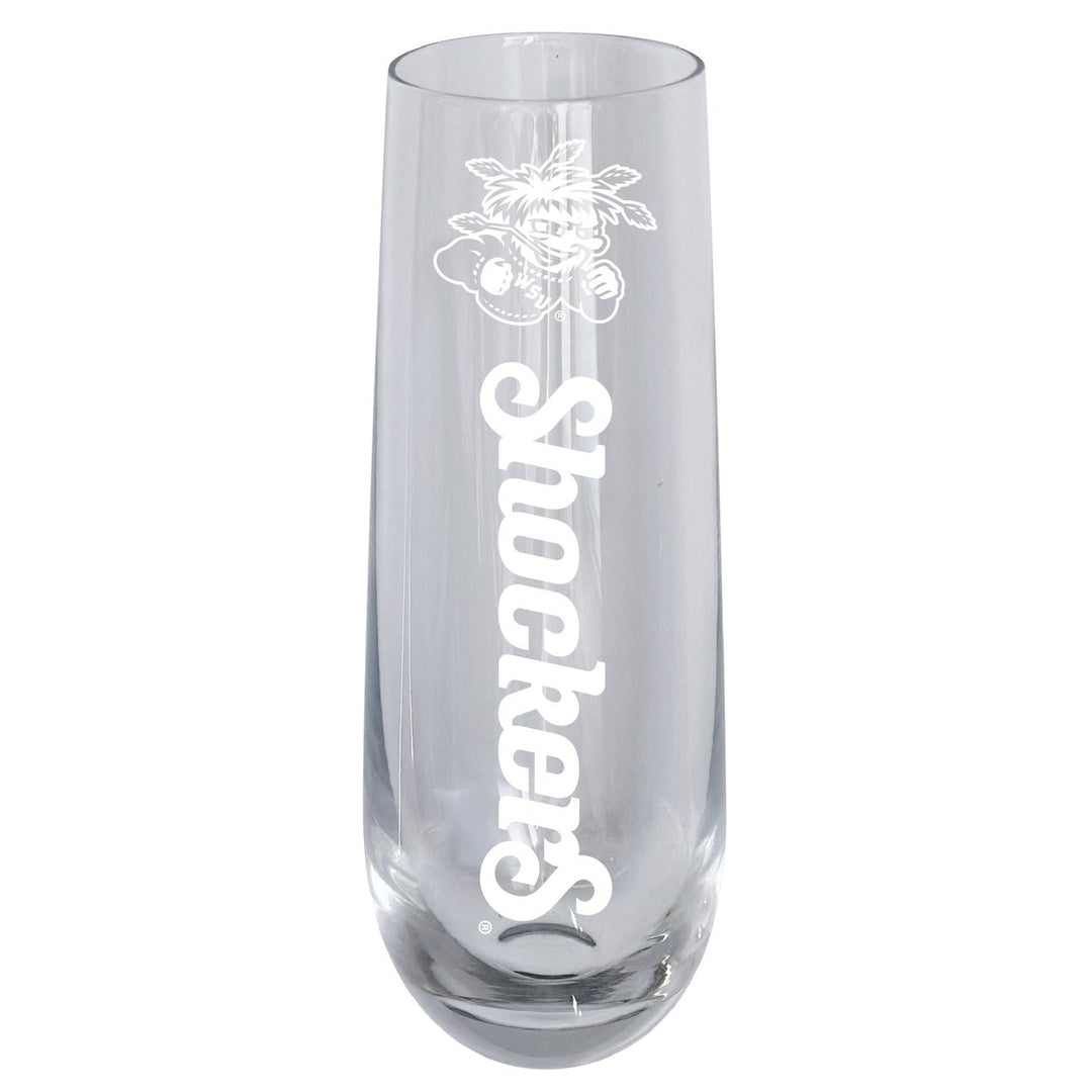 Wichita State Shockers 10oz Engraved Champagne Flute Officially Licensed Collegiate Product Image 1