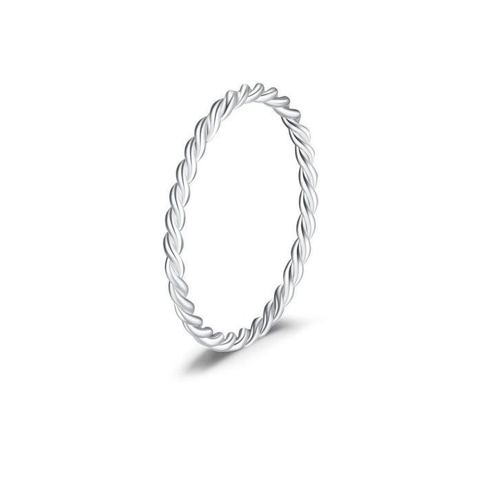 925 Sterling Silver Geometric Wave Ring Simple Stackable Elegant Jewelry for Women Image 1