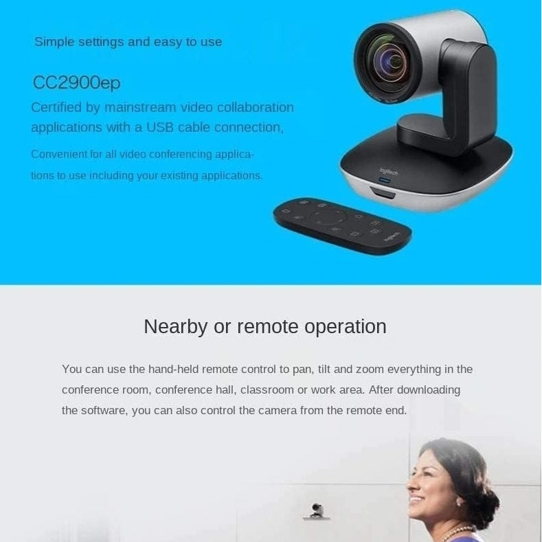 - LOGITECH 960-001184 PTZ PRO 2 CAMERA Image 2