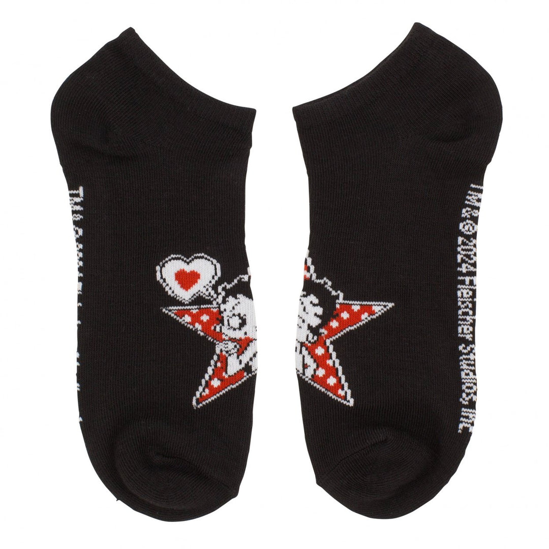 Betty Boop Kisses Womens Ankle Socks 6-Pair Pack Image 4