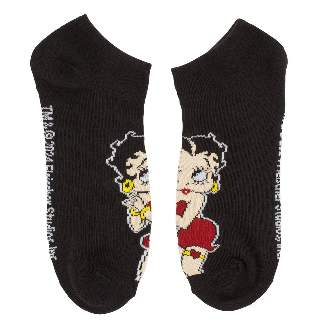 Betty Boop Kisses Womens Ankle Socks 6-Pair Pack Image 6