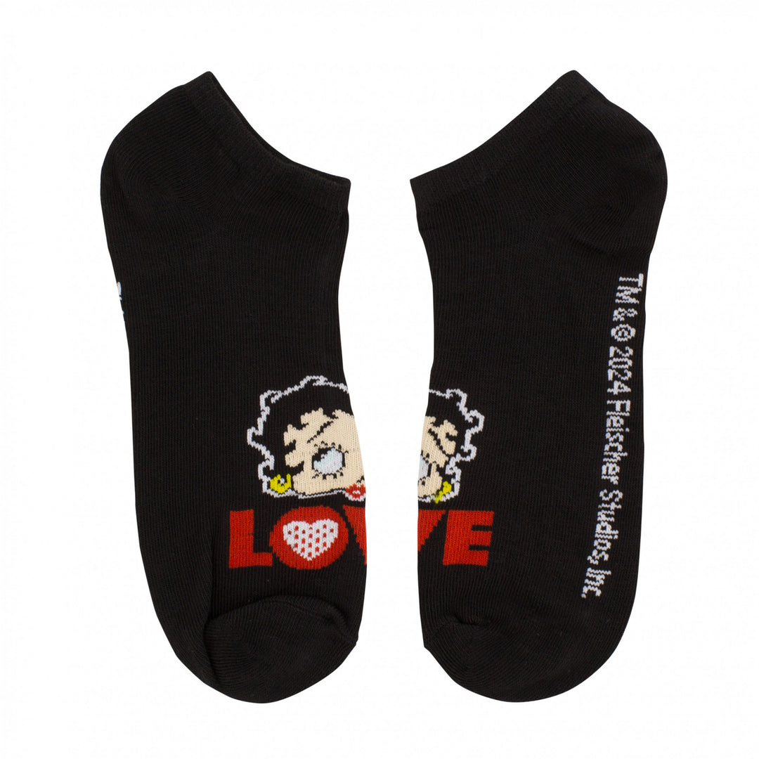 Betty Boop Kisses Womens Ankle Socks 6-Pair Pack Image 7