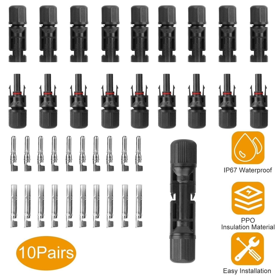 10-Pairs: Solar Panel Connectors Image 2