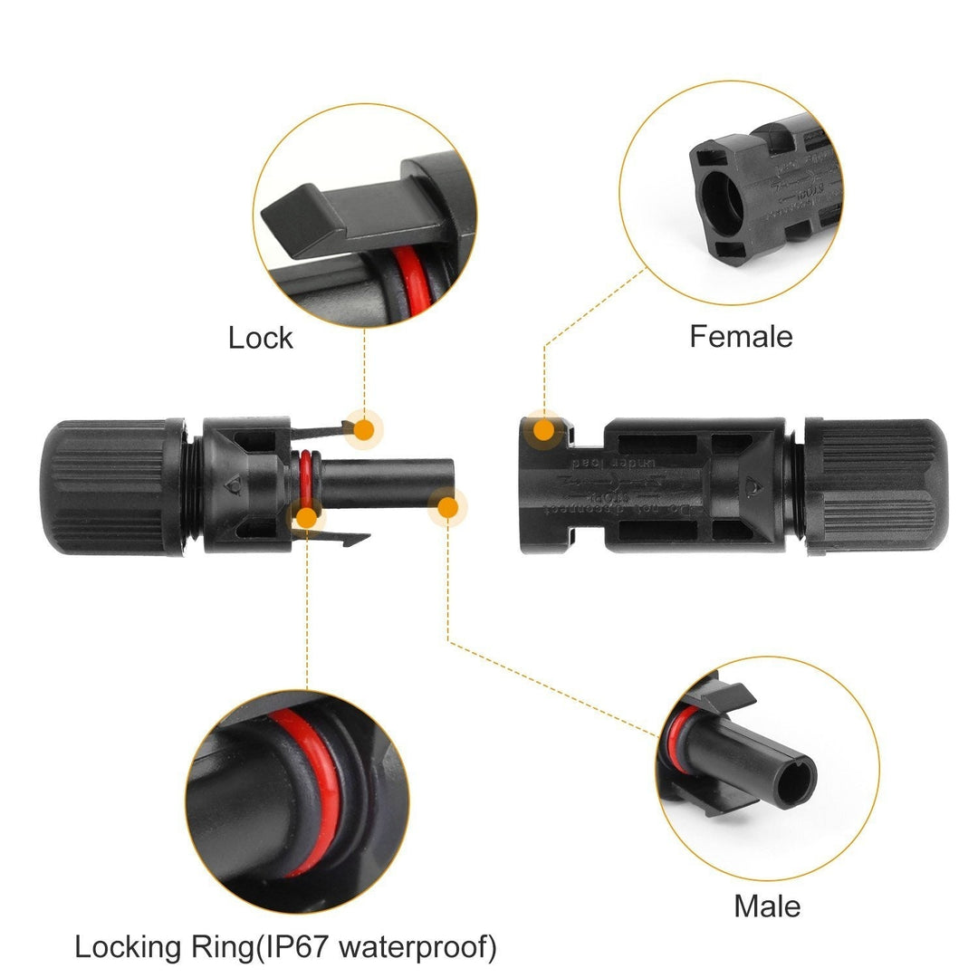 10-Pairs: Solar Panel Connectors Image 3