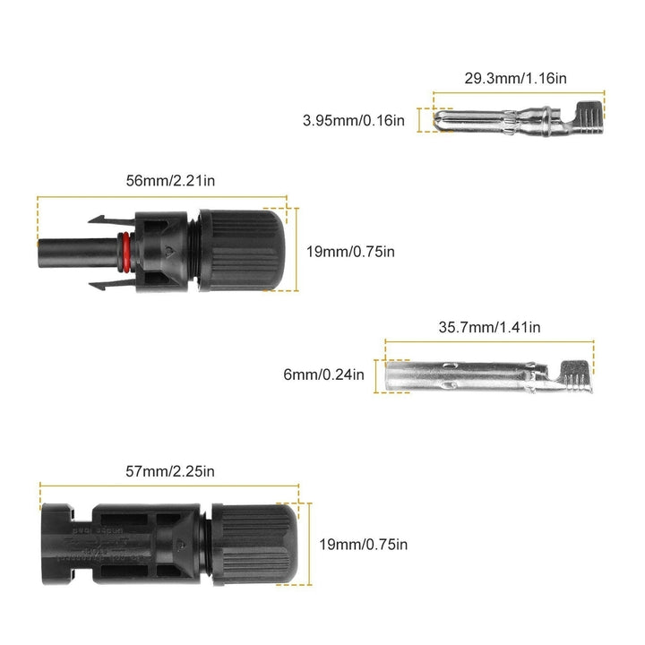 10-Pairs: Solar Panel Connectors Image 4