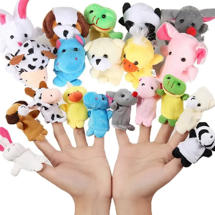 10-Piece Set: Cute Finger Puppets Baby Mini Plush Toys Image 1