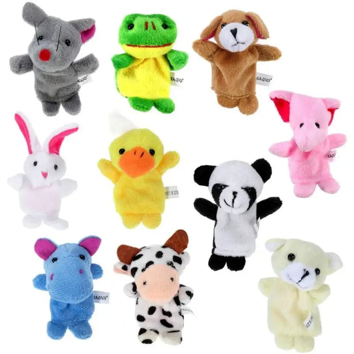 10-Piece Set: Cute Finger Puppets Baby Mini Plush Toys Image 2