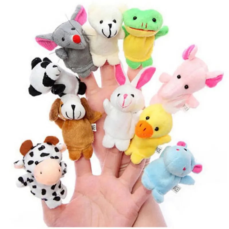 10-Piece Set: Cute Finger Puppets Baby Mini Plush Toys Image 4