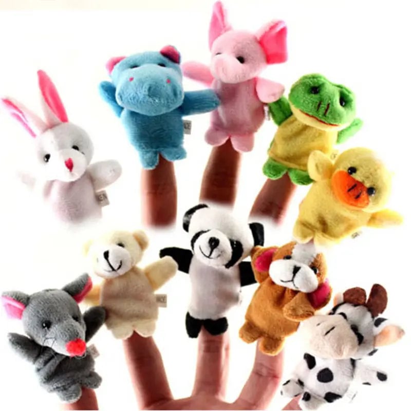 10-Piece Set: Cute Finger Puppets Baby Mini Plush Toys Image 7