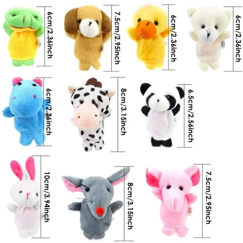 10-Piece Set: Cute Finger Puppets Baby Mini Plush Toys Image 8