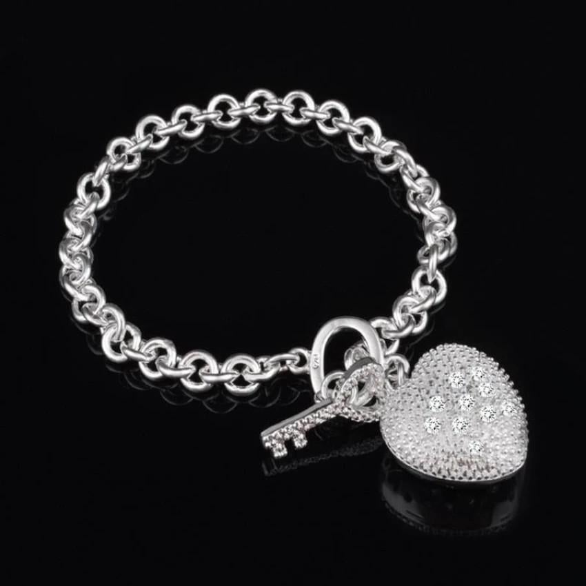 "Key To My Heart" Toggle Charm Bracelet (Refurbished) Image 2