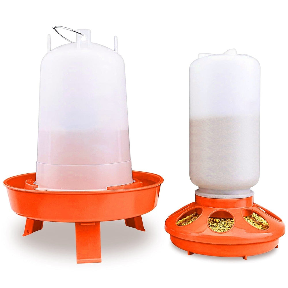 1.5L Chicken Feeder Adjustable Height Waterer Set Image 2