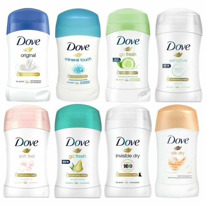 10 Pack: Dove Anti Perspirant Deodorant Roll on Stick Mix Image 1