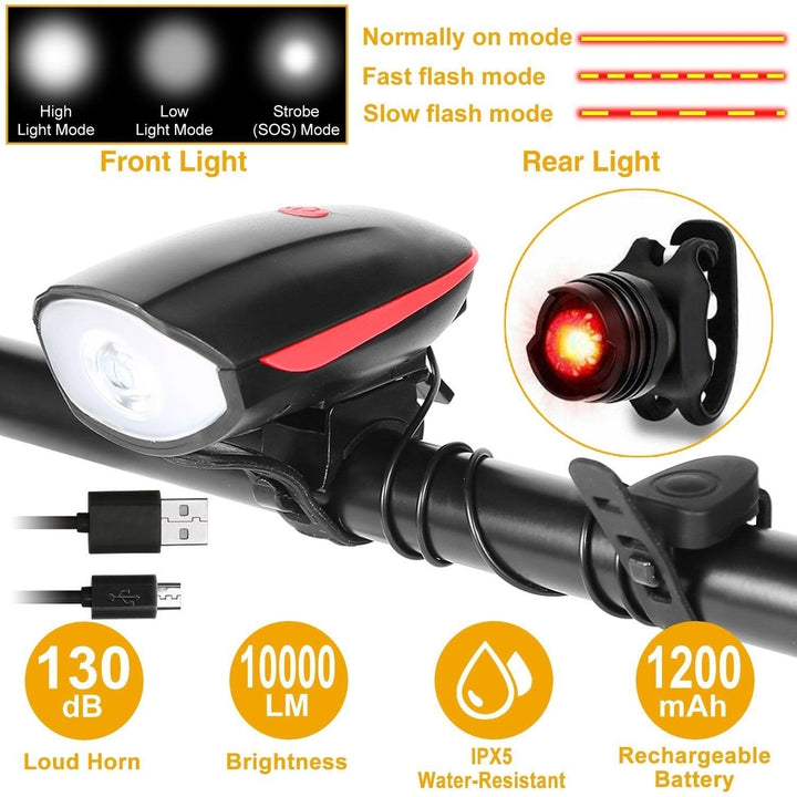 10000LM Bike Headlight USB Rechargeable Image 7