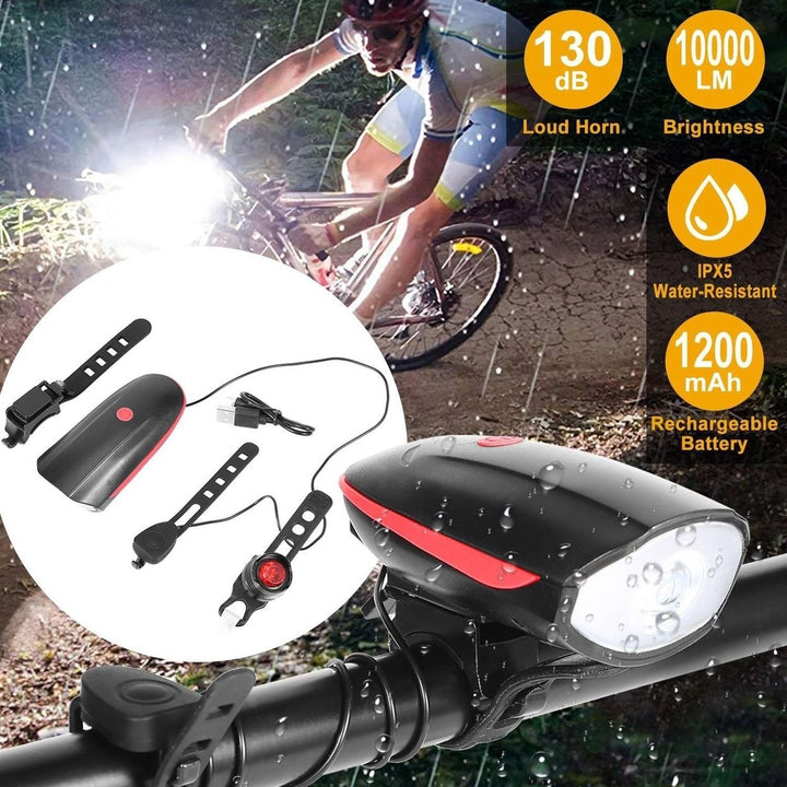 10000LM Bike Headlight USB Rechargeable Image 10