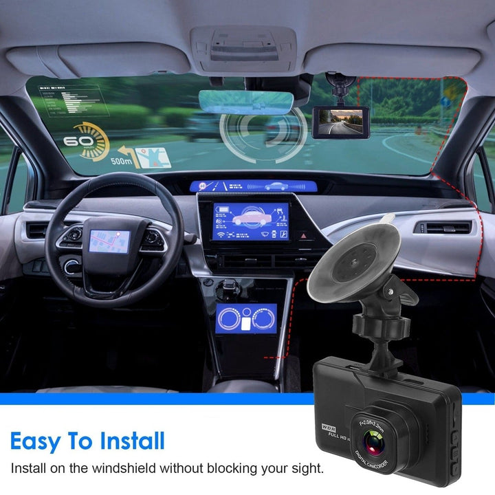 1080P Car DVR 3" Camera Dash Cam with 100 Angle Loop Recording Motion Detection Image 9