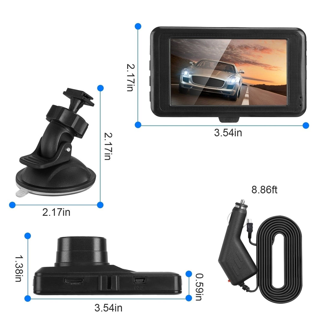 1080P Car DVR 3" Camera Dash Cam with 100 Angle Loop Recording Motion Detection Image 12