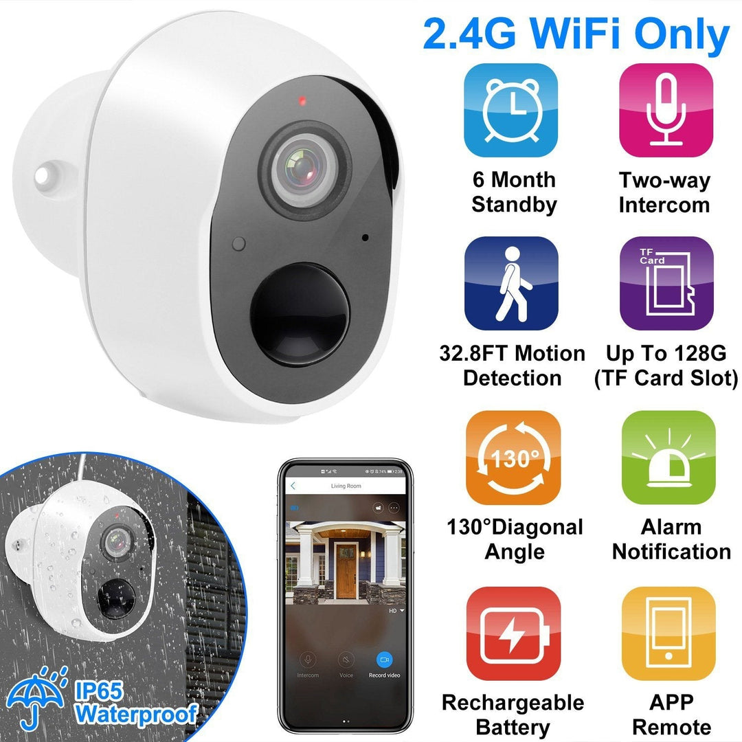 1080P FHD WiFi IP Two-Way Audio Security Surveillance Camera Image 6