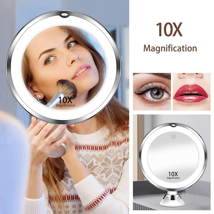 10X Magnifying Makeup Mirror with Lights Image 3