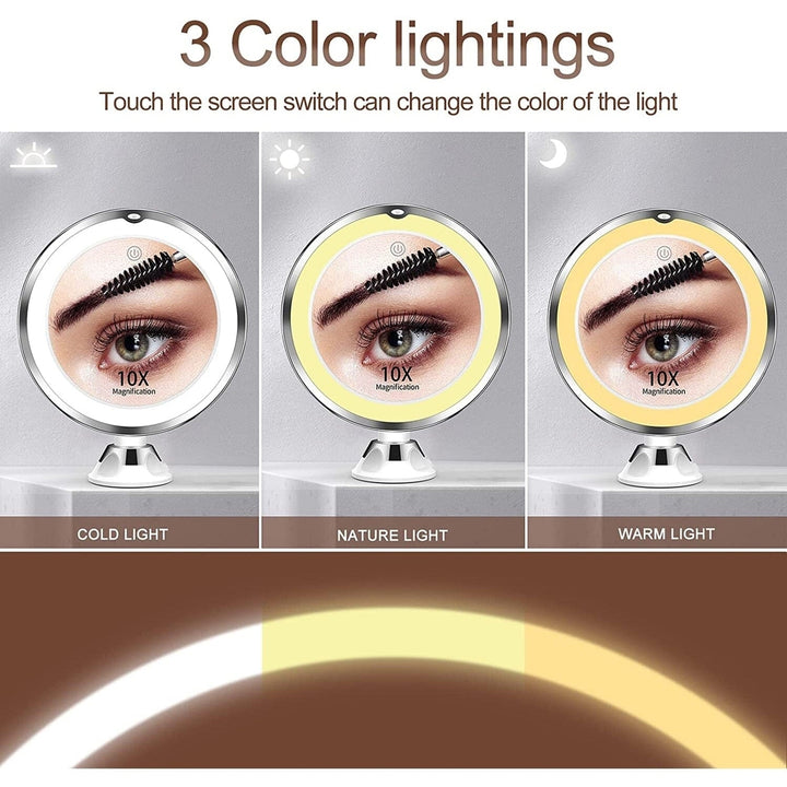 10X Magnifying Makeup Mirror with Lights Image 6