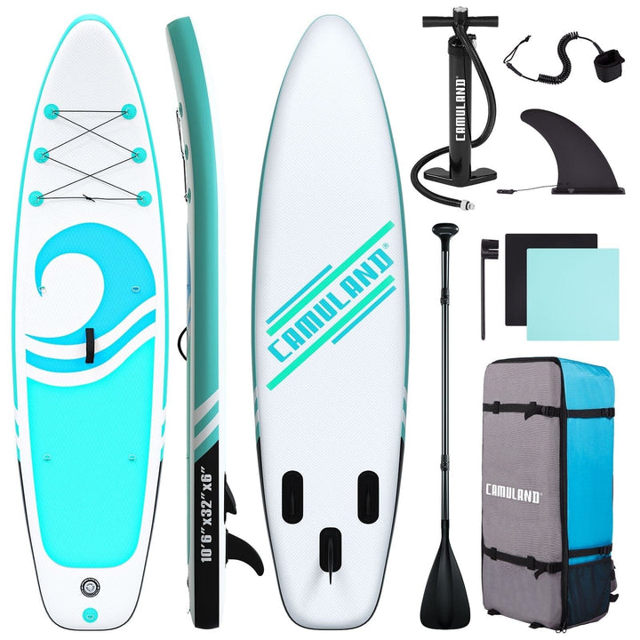 10 6 x 32 x 6 Paddle Boards for Adults with Premium SUP Accessories and Backpack Image 1