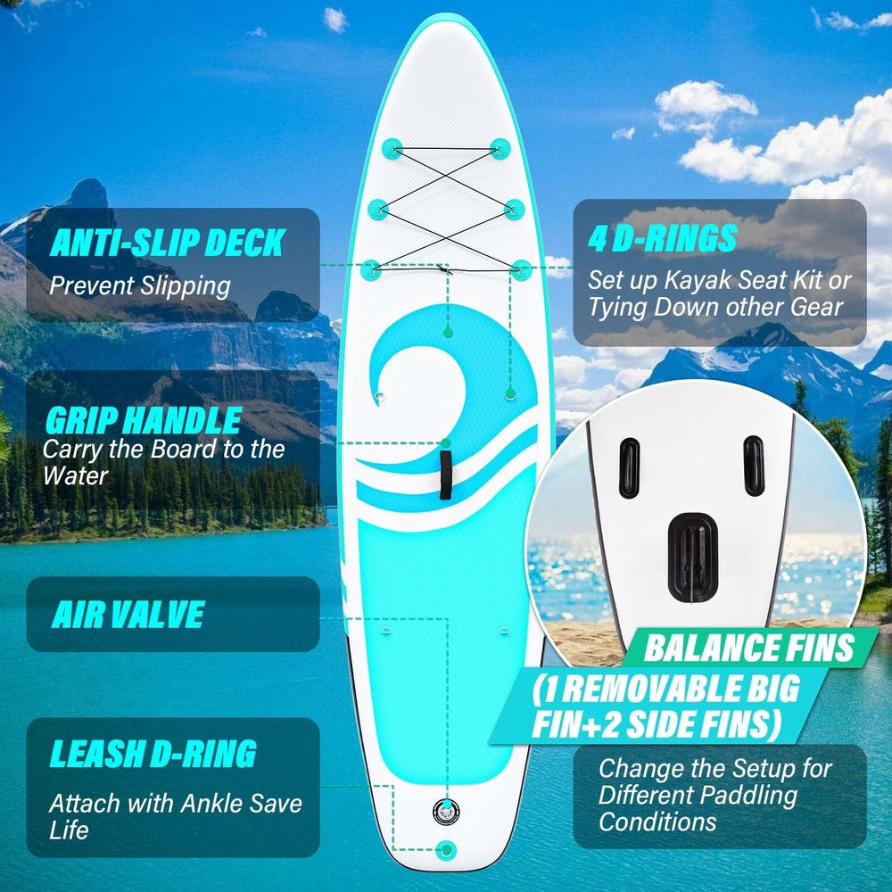 10 6 x 32 x 6 Paddle Boards for Adults with Premium SUP Accessories and Backpack Image 2