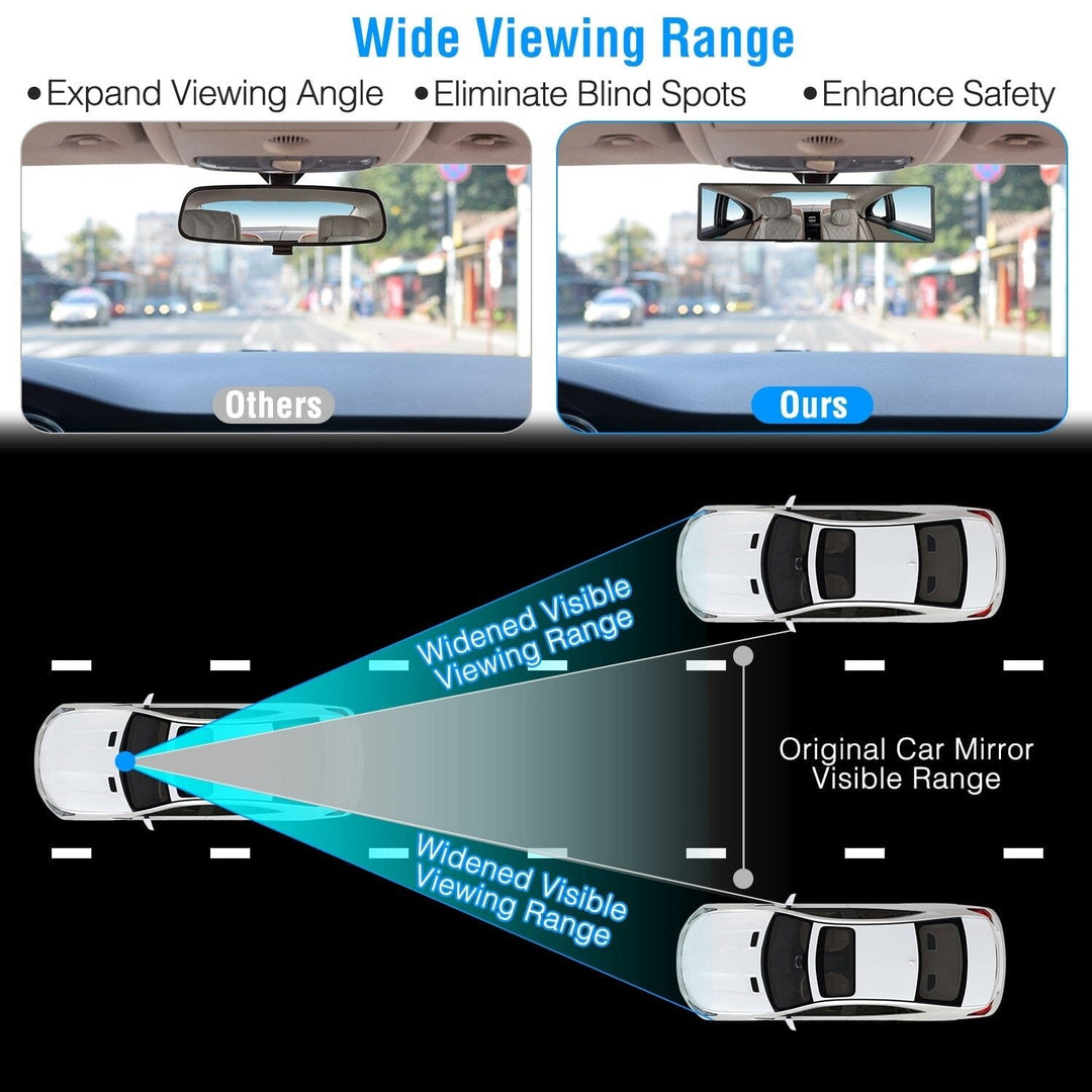 11.4-Inch Interior Clip-On Curve Car Rearview Mirror Image 11