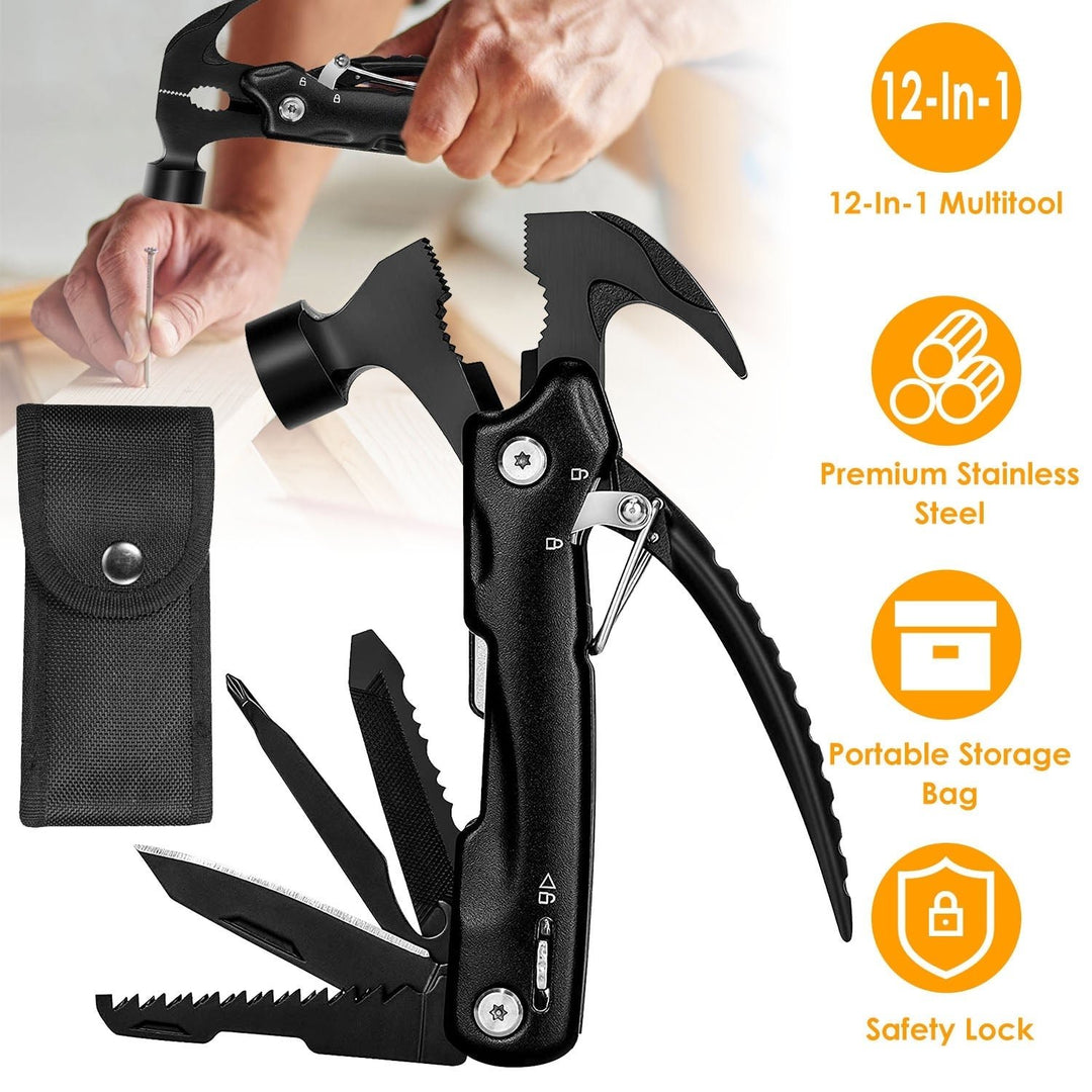 12-in-1 Stainless Steel Portable Hammer Multitool Image 4