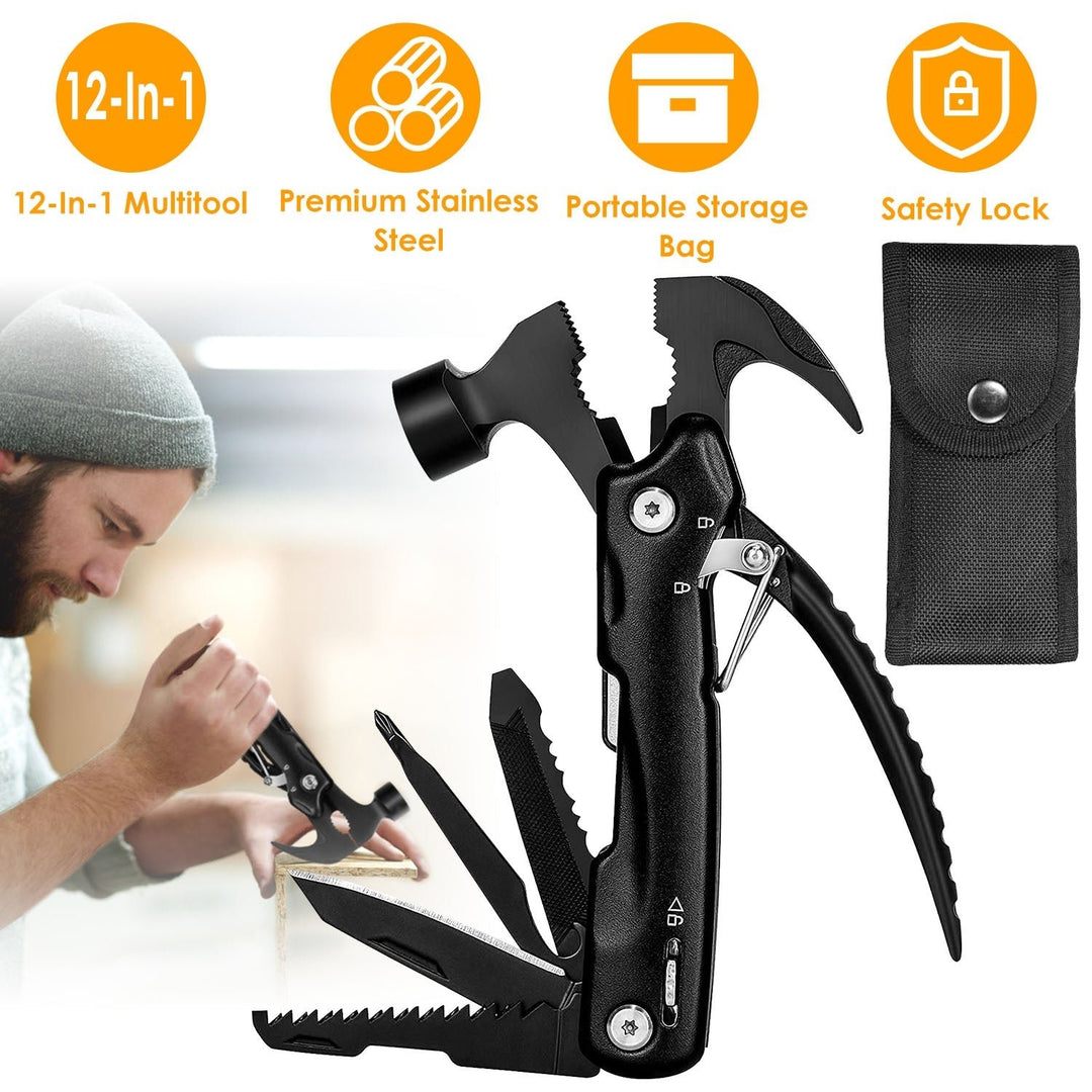 12-in-1 Stainless Steel Portable Hammer Multitool Image 4