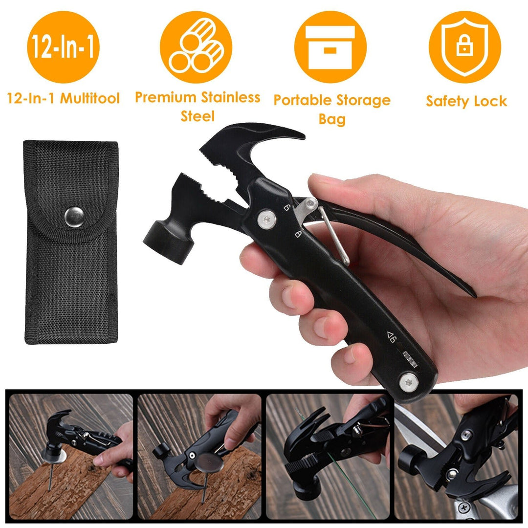 12-in-1 Stainless Steel Portable Hammer Multitool Image 6