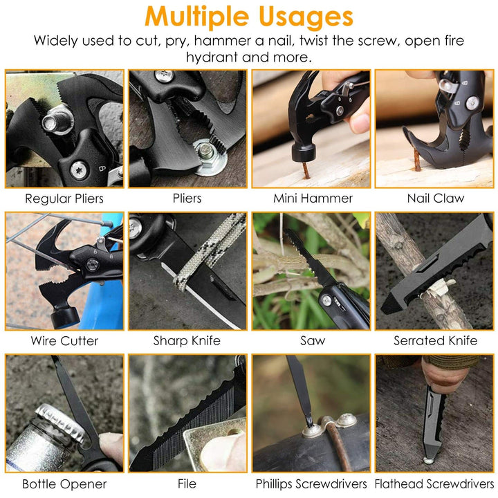 12-in-1 Stainless Steel Portable Hammer Multitool Image 9