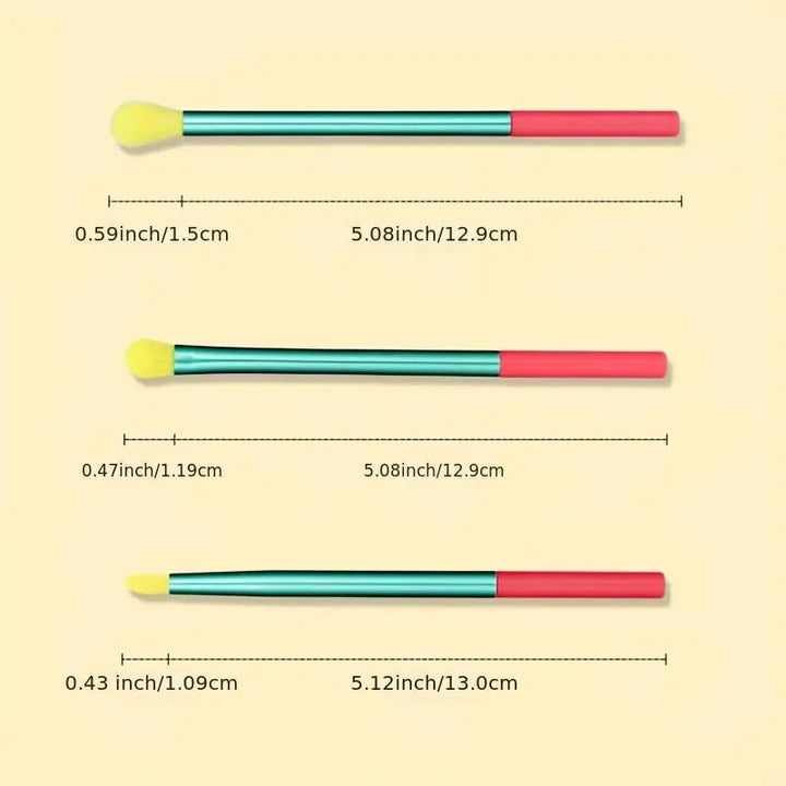 15-Pieces: Rainbow Color fine Makeup Brush Set Image 4