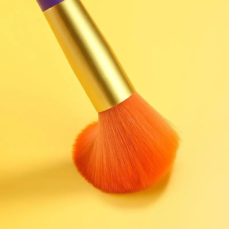 15-Pieces: Rainbow Color fine Makeup Brush Set Image 9