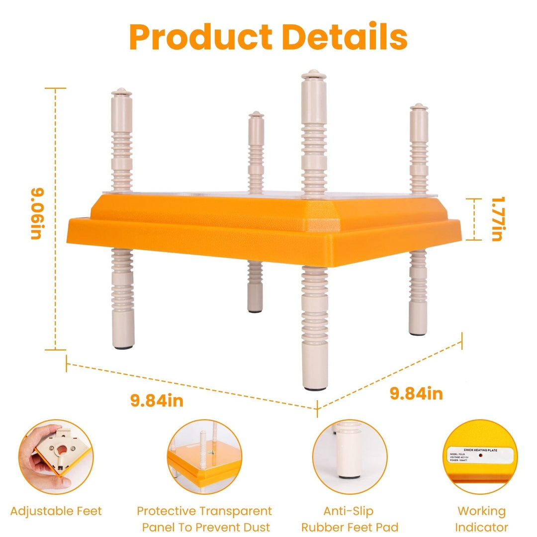 15W Chicken Brooder Heater with Adjustable Height Angle Max 131 Image 11