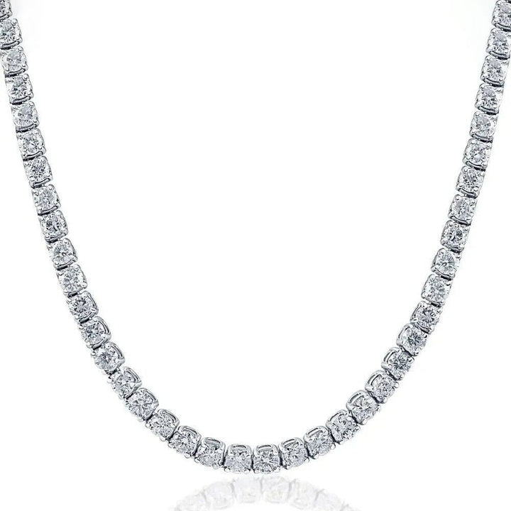 16" 20Ct Diamond Tennis Necklace 14k White Gold Lab Grown Image 1