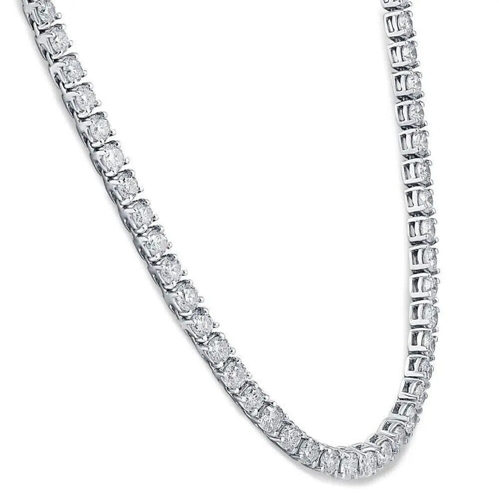 16" 20Ct Diamond Tennis Necklace 14k White Gold Lab Grown Image 3