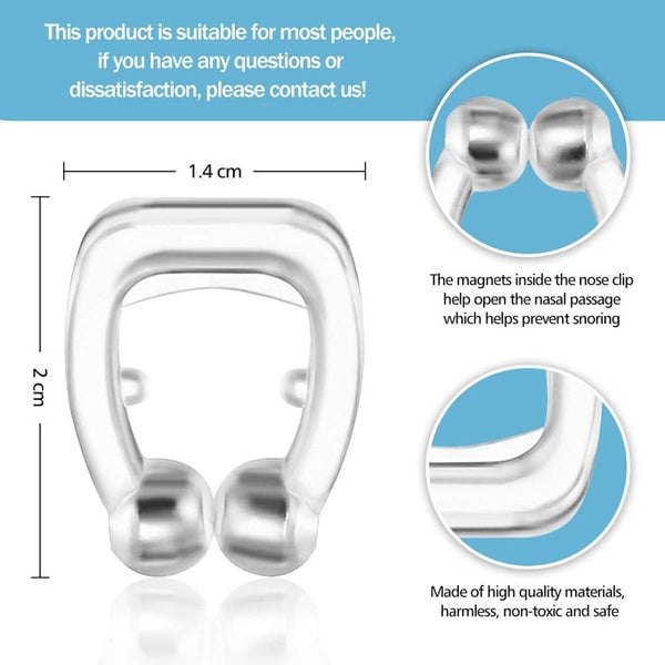 16-Pack: Silicone Magnetic Nose Clip Portable Mini Anti Snoring Image 6