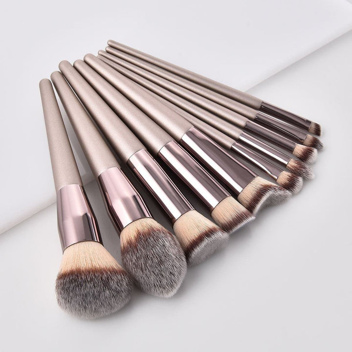 10-Piece: Glow Makeup Brushes Image 1