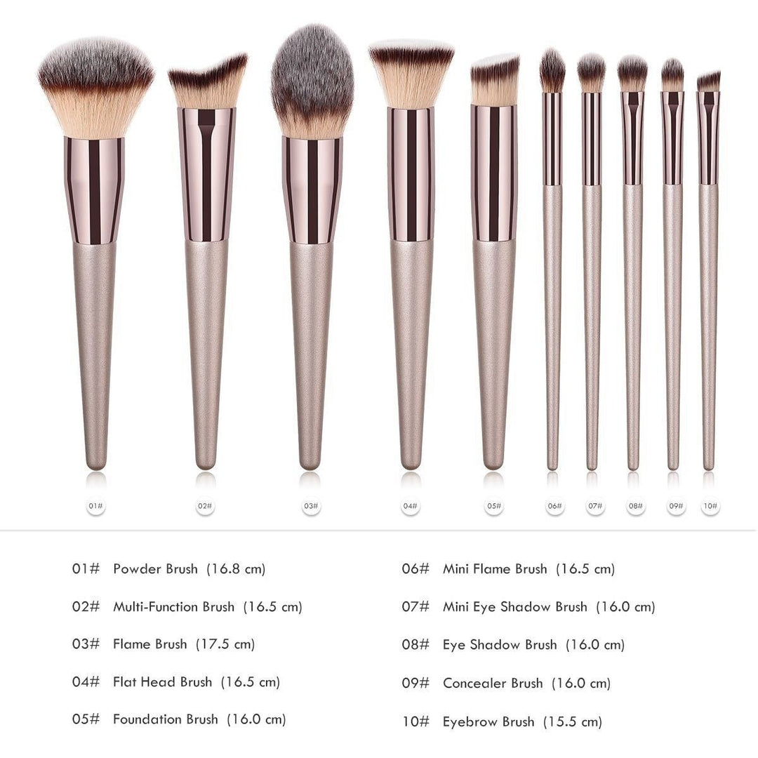 10-Piece: Glow Makeup Brushes Image 3