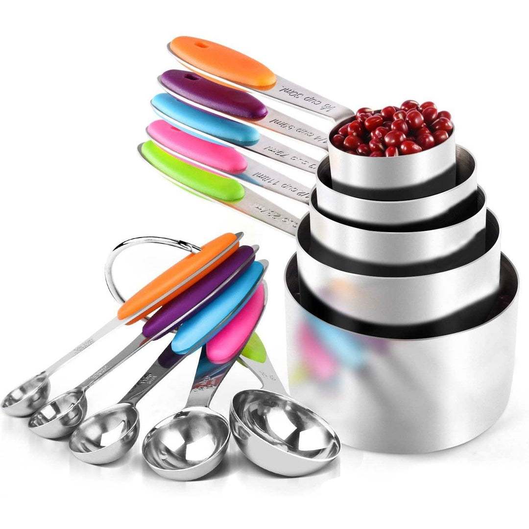 10-Piece: Measuring Cups and Spoons Set Image 1